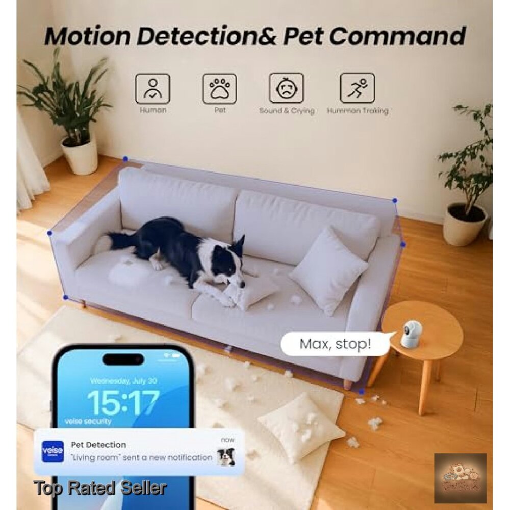 Indoor Security Camera 2k Resolution Motion Track… - image 4